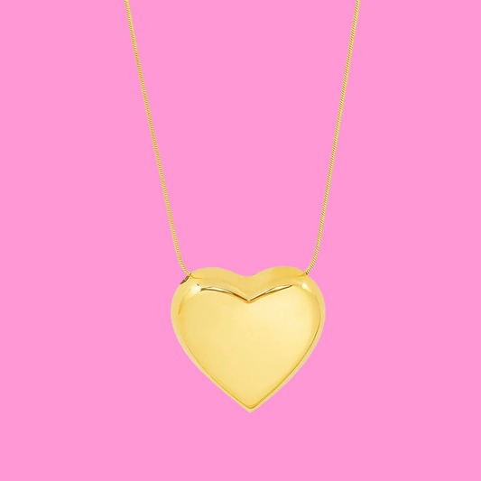 The large bubble heart necklace