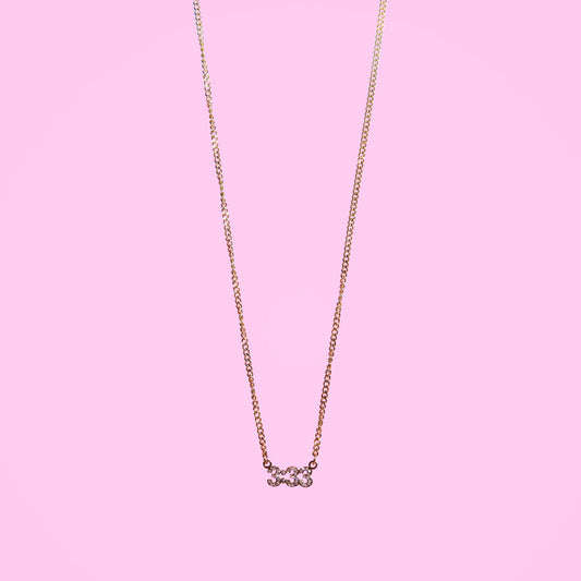 3:33 Diamond Mini Necklace (gold)