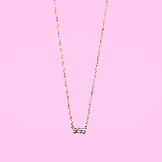 5:55 Diamond Mini Necklace (gold)