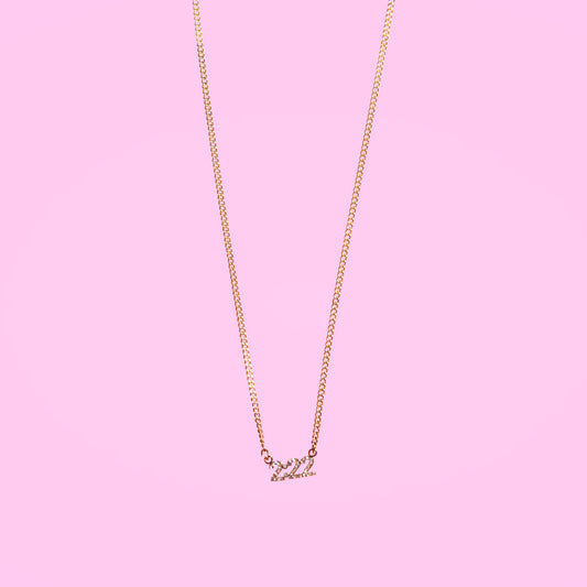 2:22 Diamond Mini Necklace (gold)