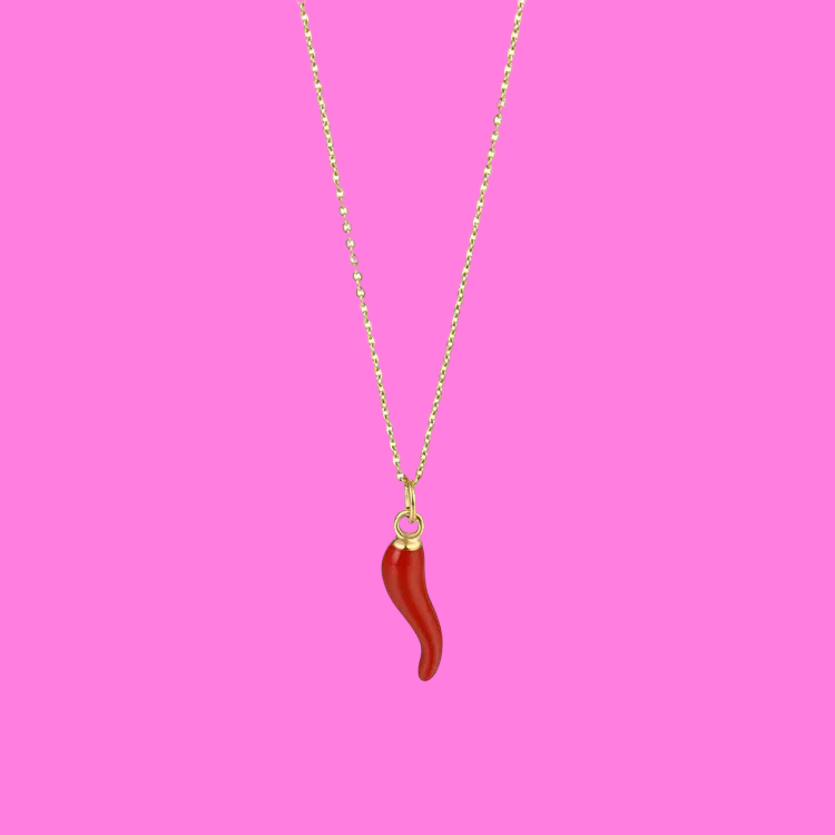 Small spicy chilli necklace