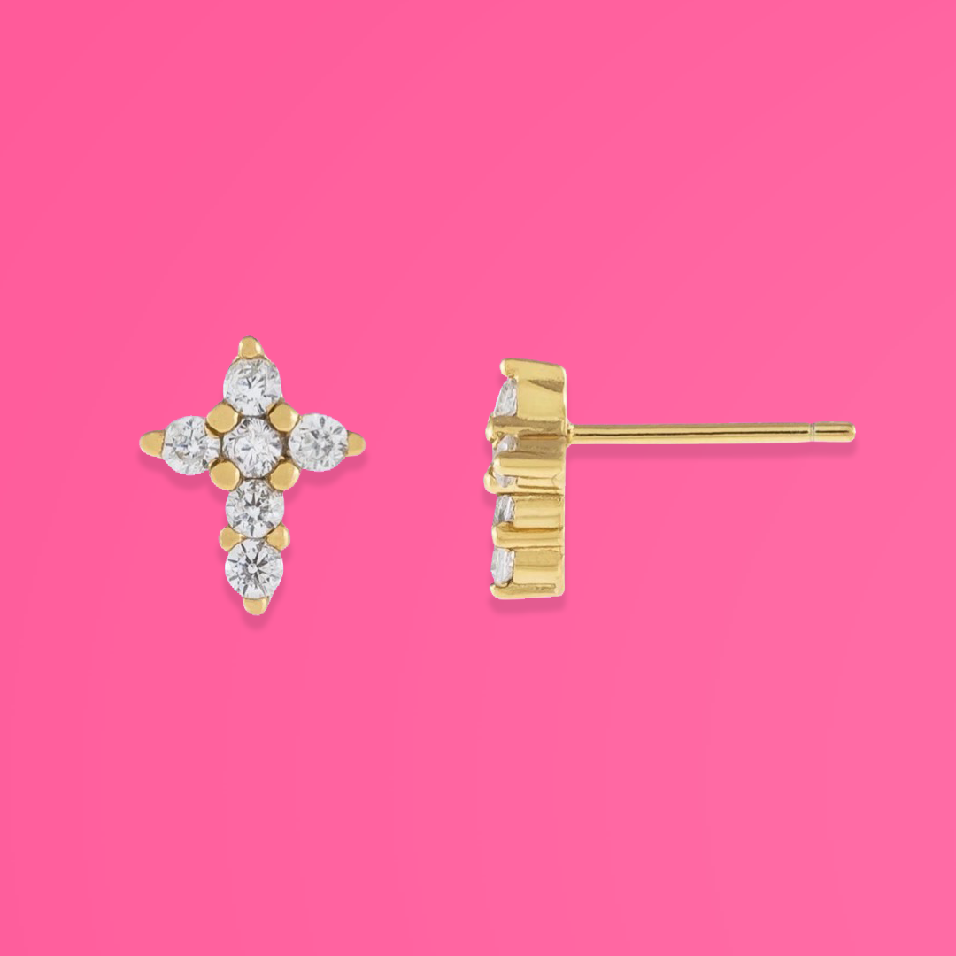 Diamond Cross Stud