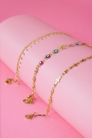 The Cross Anklet (gold)