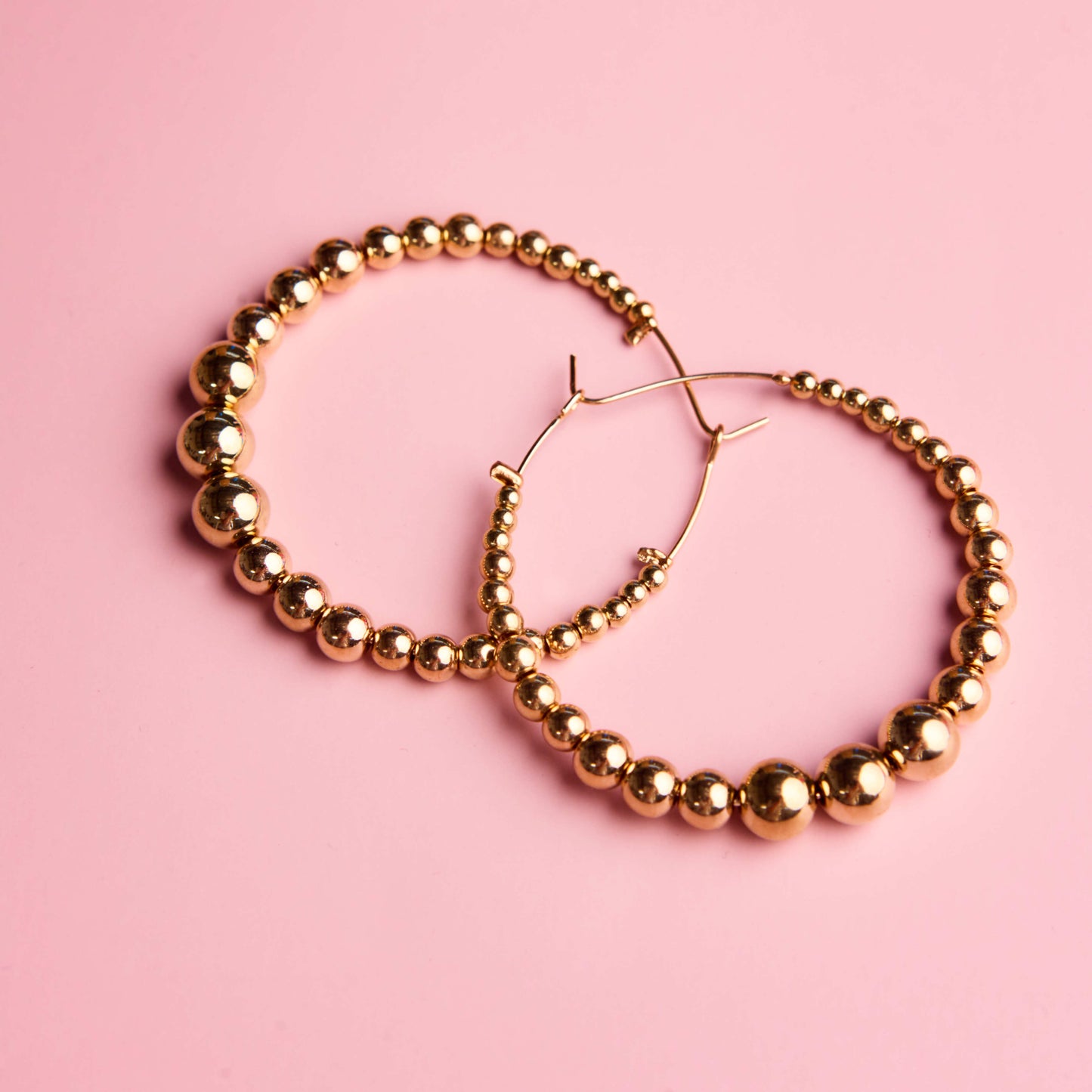 Large gold ball hoop