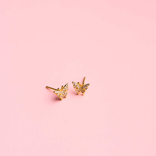 Gold Butterfly Stud