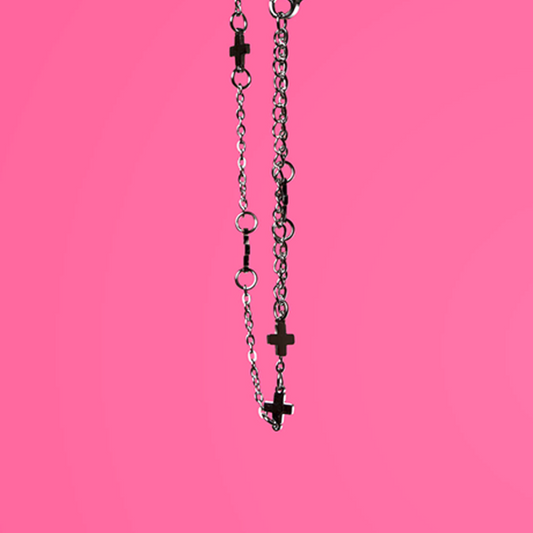 Small cross choker (silver)