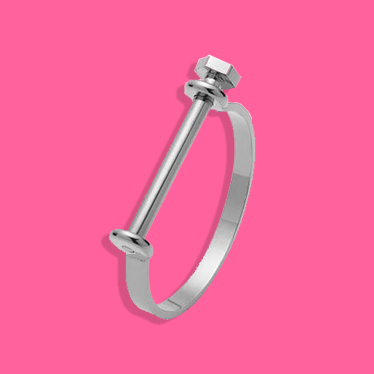 Screw Bangle (silver)